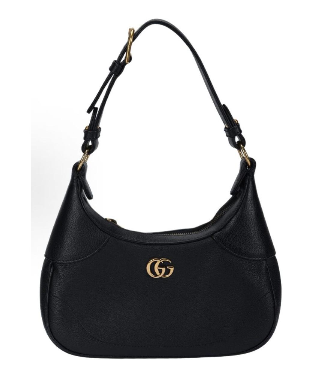 GUCCI Черная кожаная сумка через плечо, фото 2
