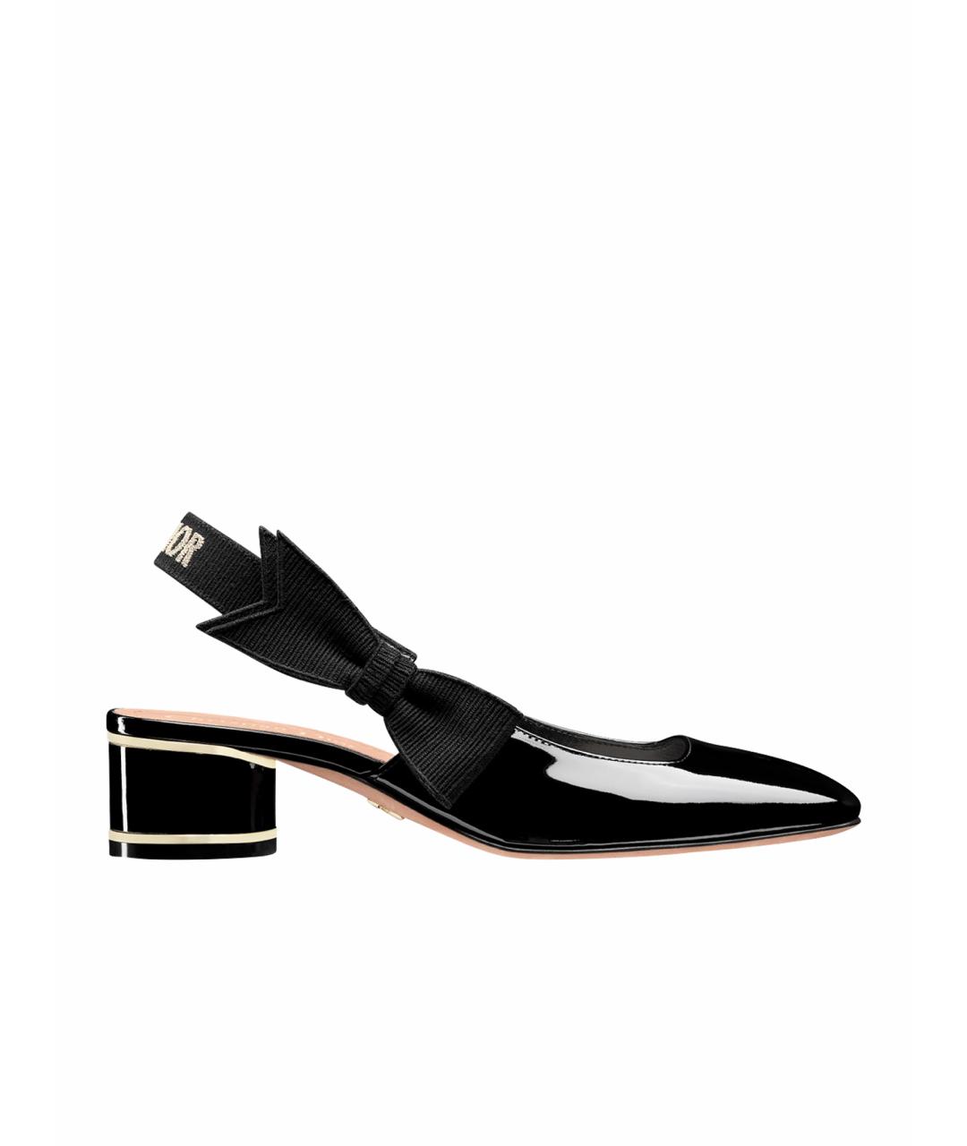 CHRISTIAN DIOR Черные туфли из лакированной кожи, фото 1