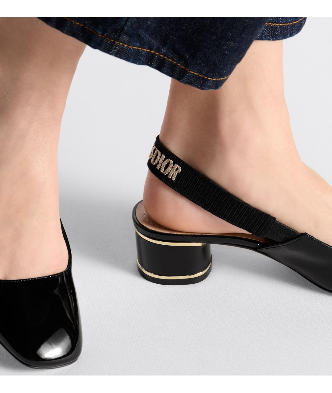 CHRISTIAN DIOR Черные туфли из лакированной кожи, фото 4