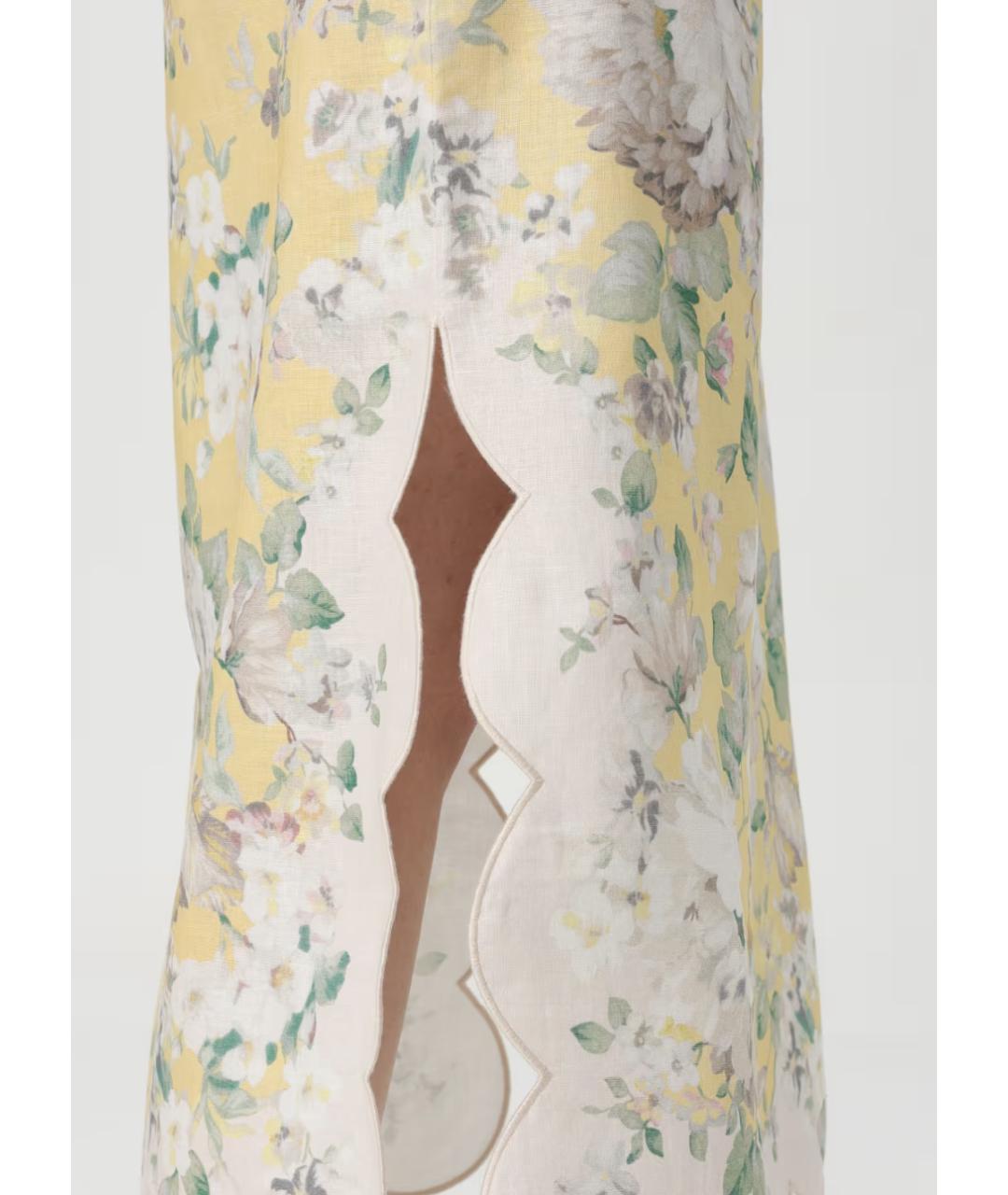 ZIMMERMANN Желтая юбка миди, фото 4