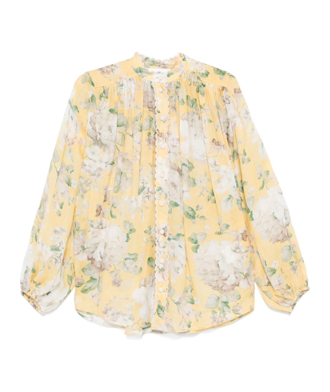 ZIMMERMANN Желтая блузы, фото 1