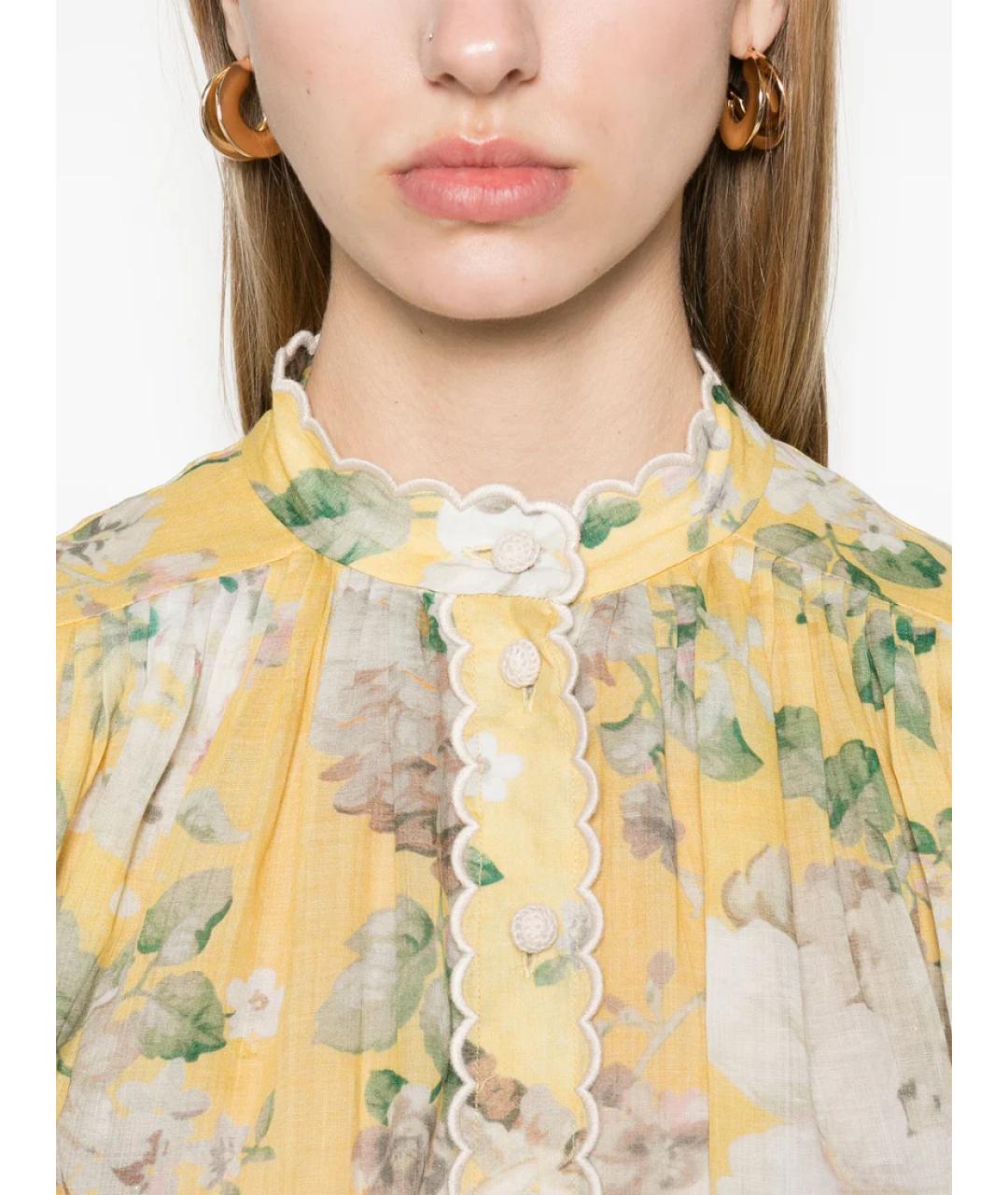 ZIMMERMANN Желтая блузы, фото 5