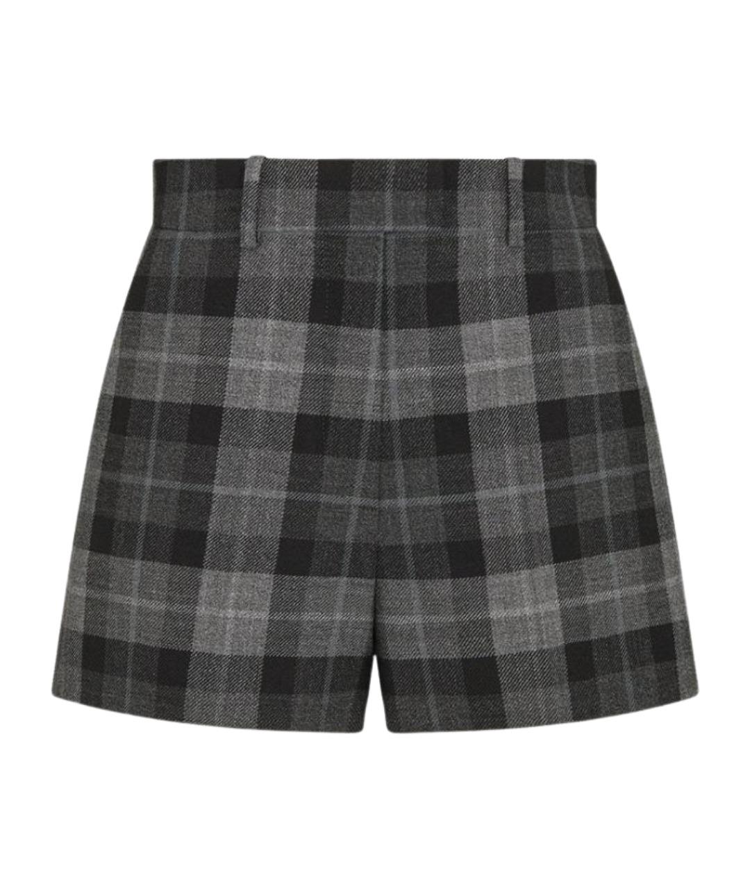 CHRISTIAN DIOR Серые шерстяные шорты, фото 1