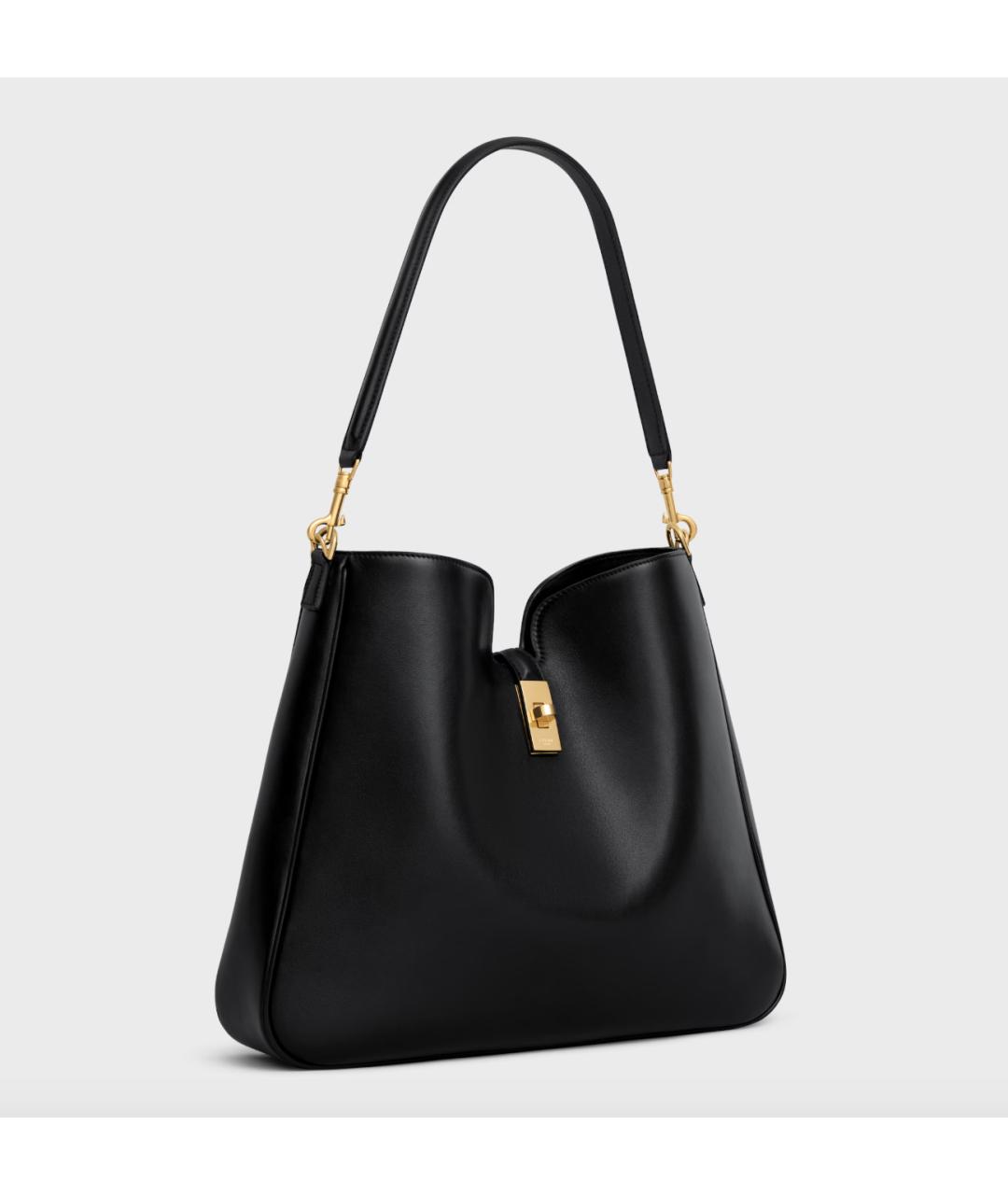 CELINE Черная кожаная сумка через плечо, фото 3