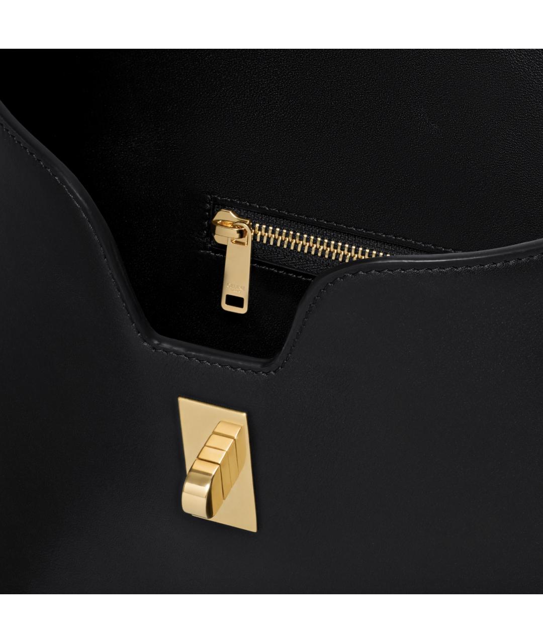 CELINE Черная кожаная сумка через плечо, фото 6