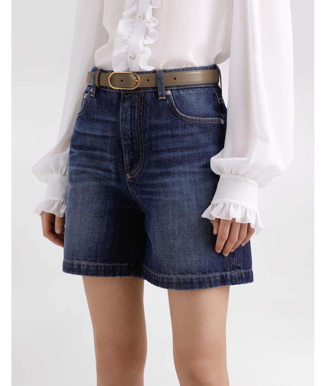 DOLCE&GABBANA Бежевый кожаный ремень, фото 2