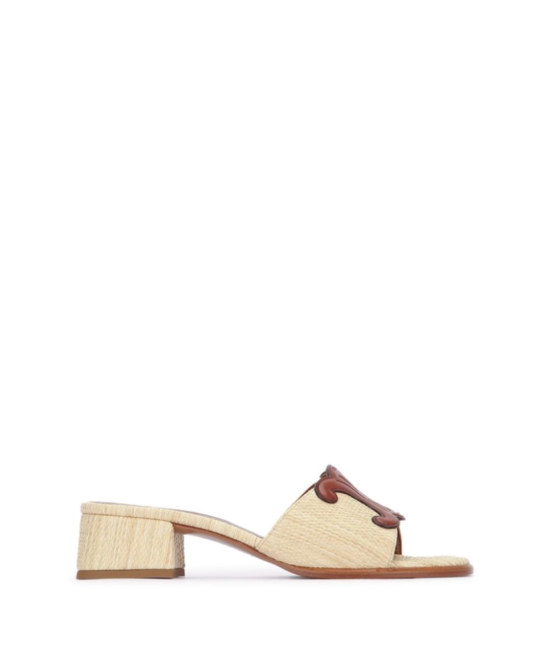 CELINE Бежевые текстильные мюли, фото 1