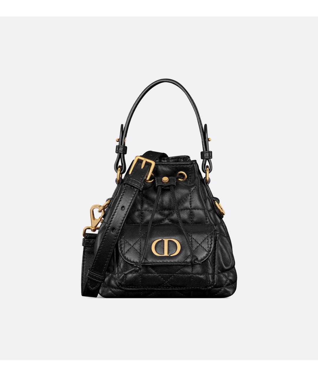 CHRISTIAN DIOR Черная кожаная сумка с короткими ручками, фото 7