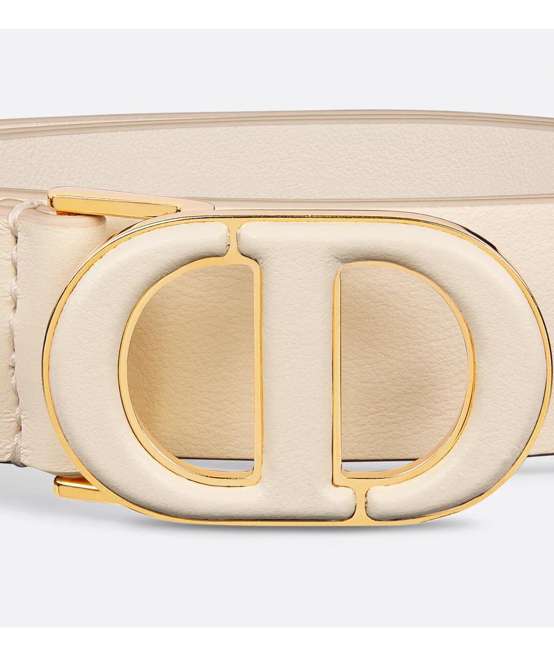 CHRISTIAN DIOR Белый кожаный ремень, фото 4