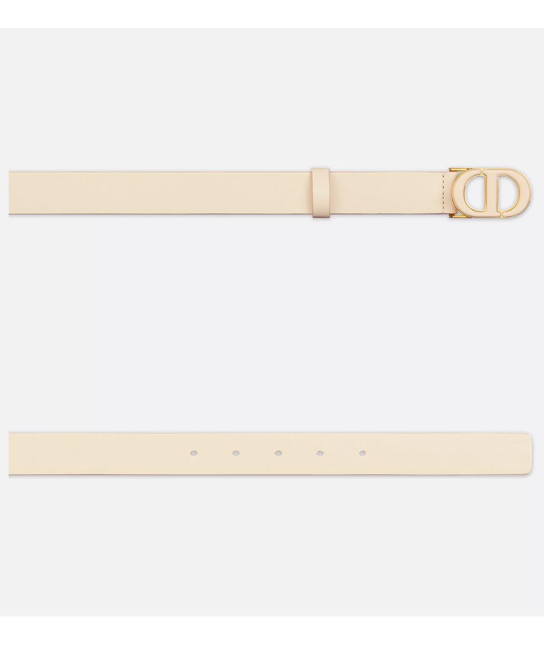 CHRISTIAN DIOR Белый кожаный ремень, фото 3