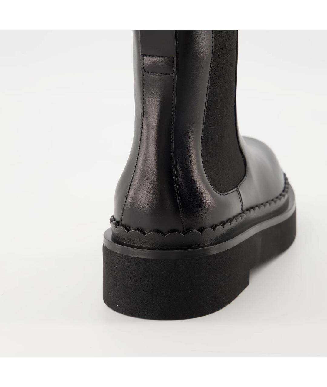 VALENTINO Черные кожаные ботинки, фото 5