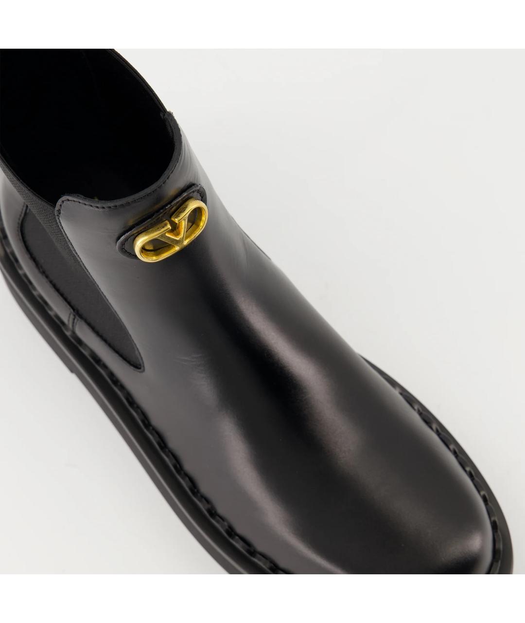 VALENTINO Черные кожаные ботинки, фото 3