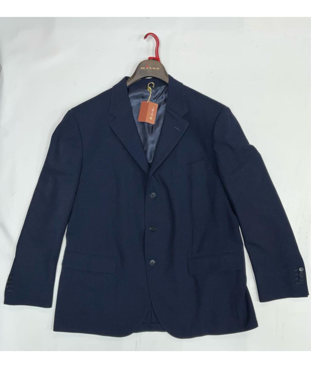 LORO PIANA Синий шерстяной пиджак, фото 8