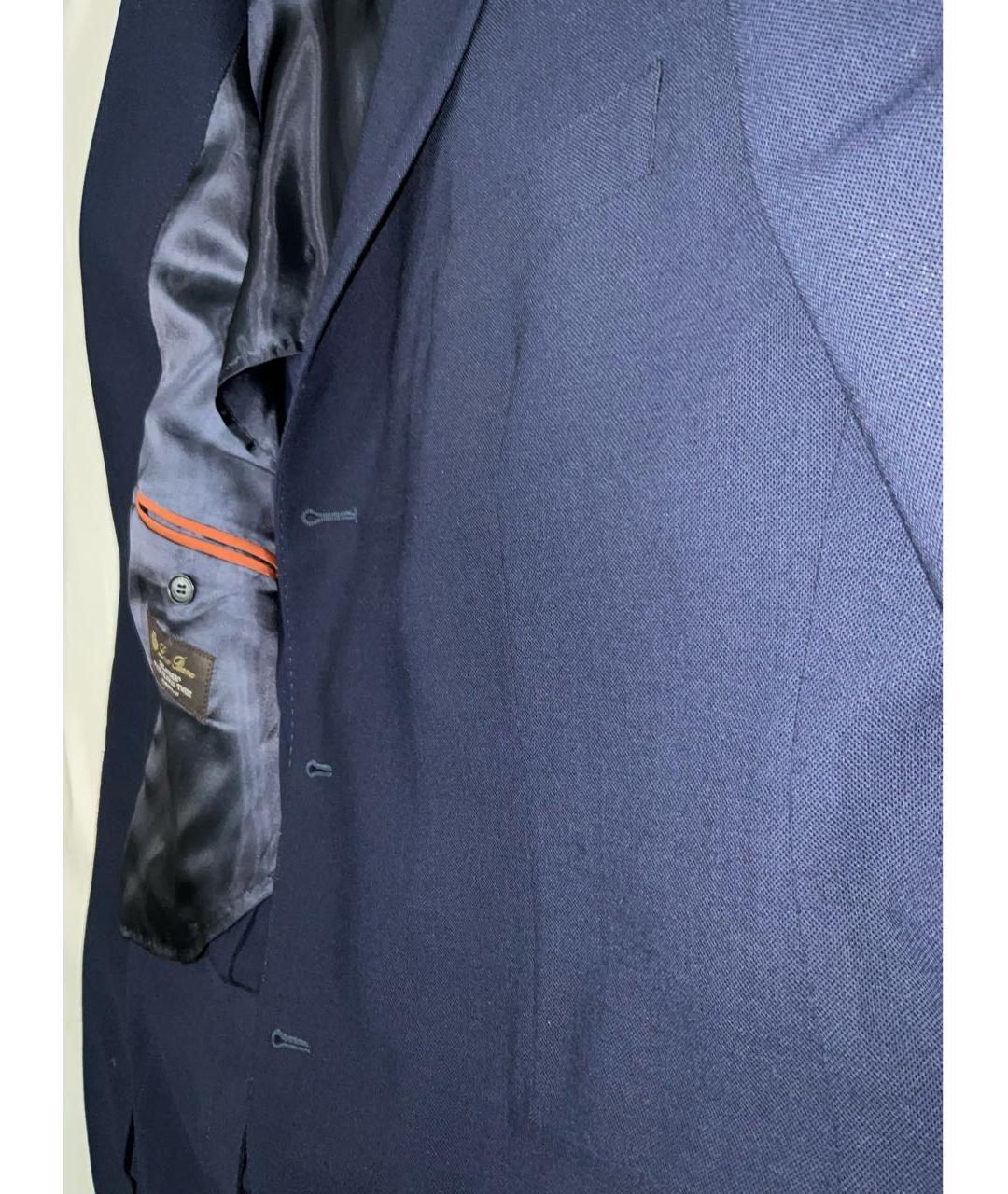 LORO PIANA Синий шерстяной пиджак, фото 7