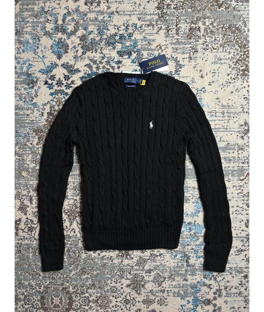 POLO RALPH LAUREN Черный хлопковый джемпер / свитер, фото 7