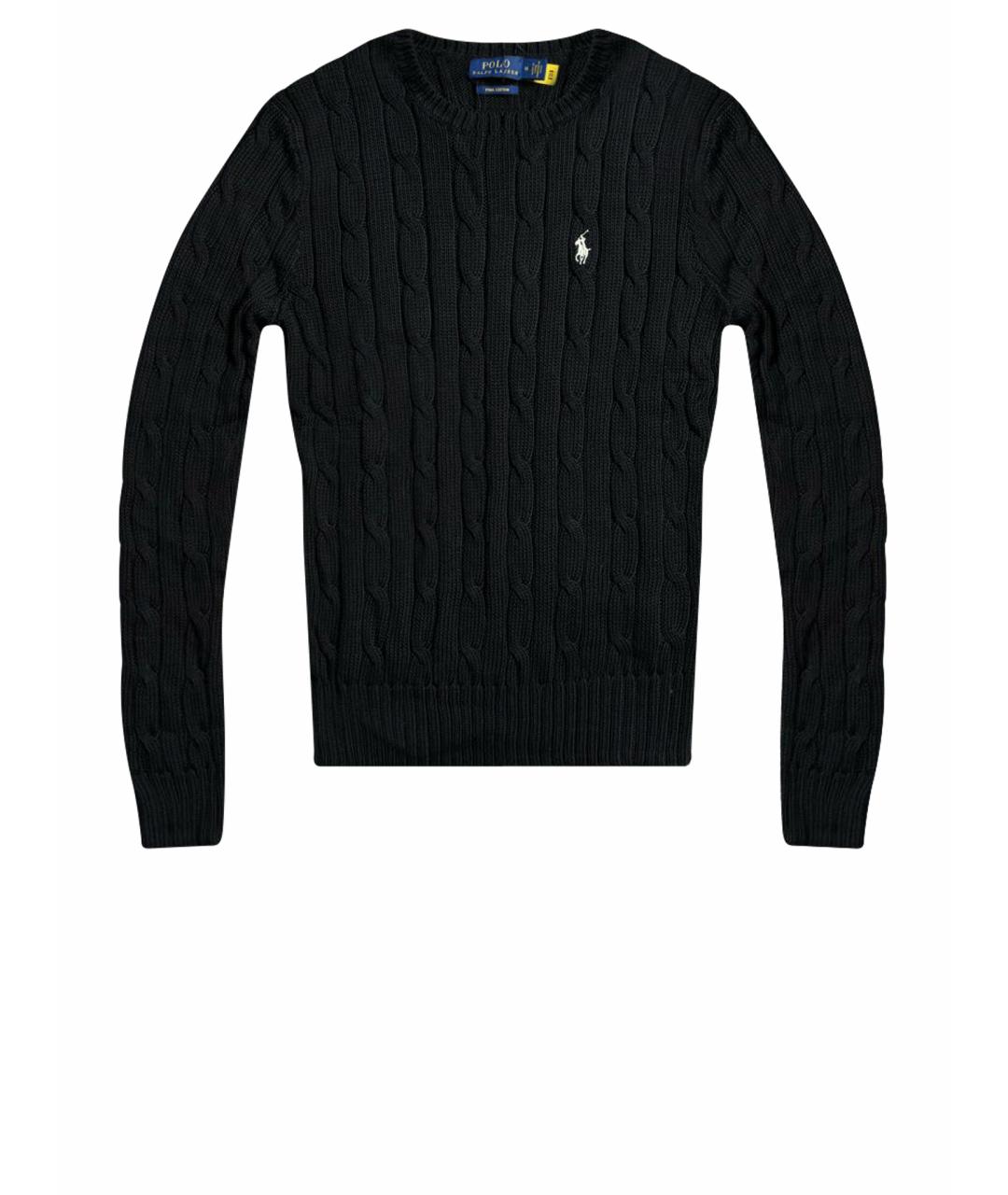 POLO RALPH LAUREN Черный хлопковый джемпер / свитер, фото 1
