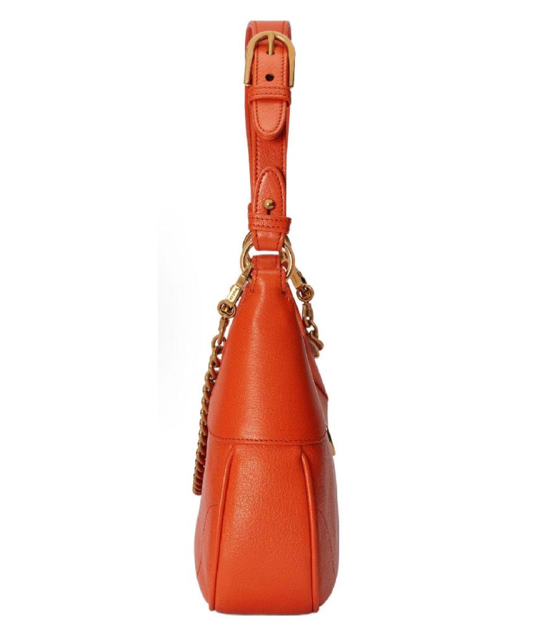 GUCCI Красная кожаная сумка через плечо, фото 4