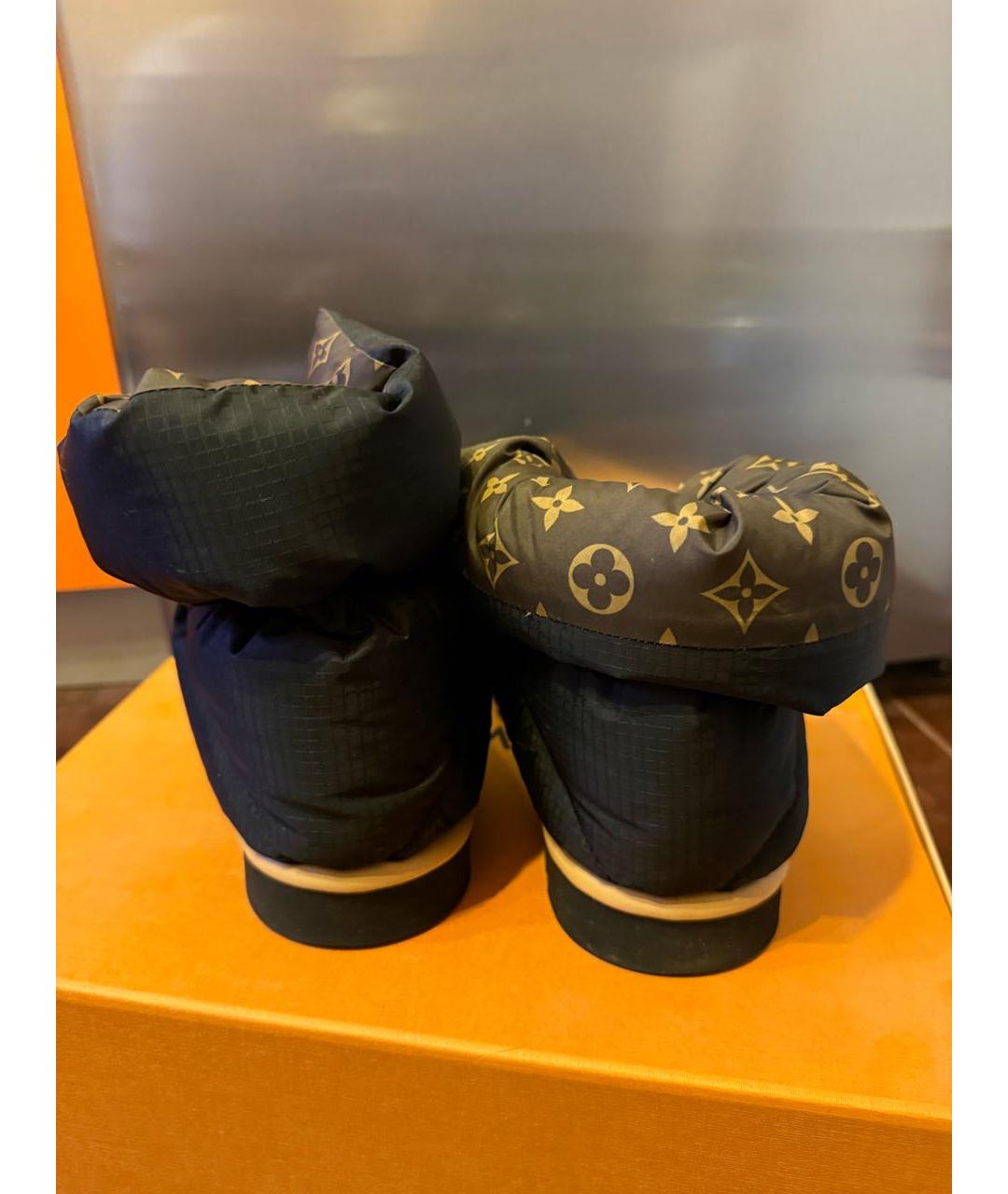 LOUIS VUITTON Черные текстильные полусапоги, фото 4