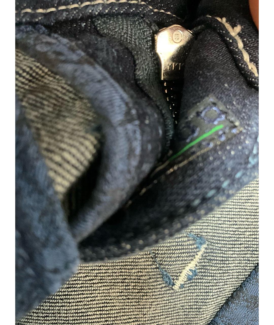 STEFANO RICCI Темно-синие хлопко-эластановые прямые джинсы, фото 5