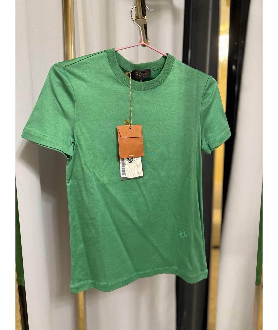 LORO PIANA Зеленая футболка, фото 6