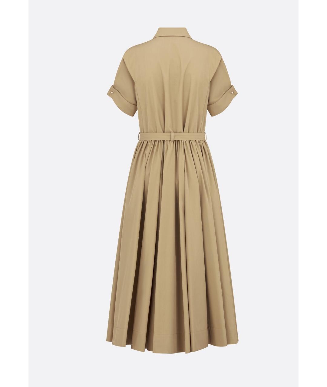 CHRISTIAN DIOR Бежевое повседневное платье, фото 2