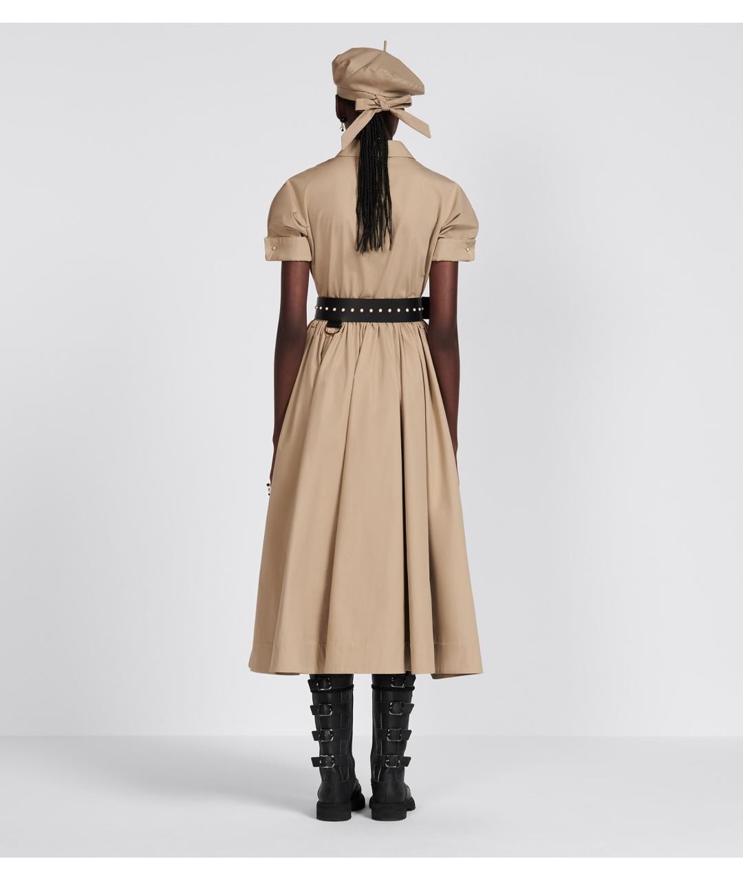 CHRISTIAN DIOR Бежевое повседневное платье, фото 6