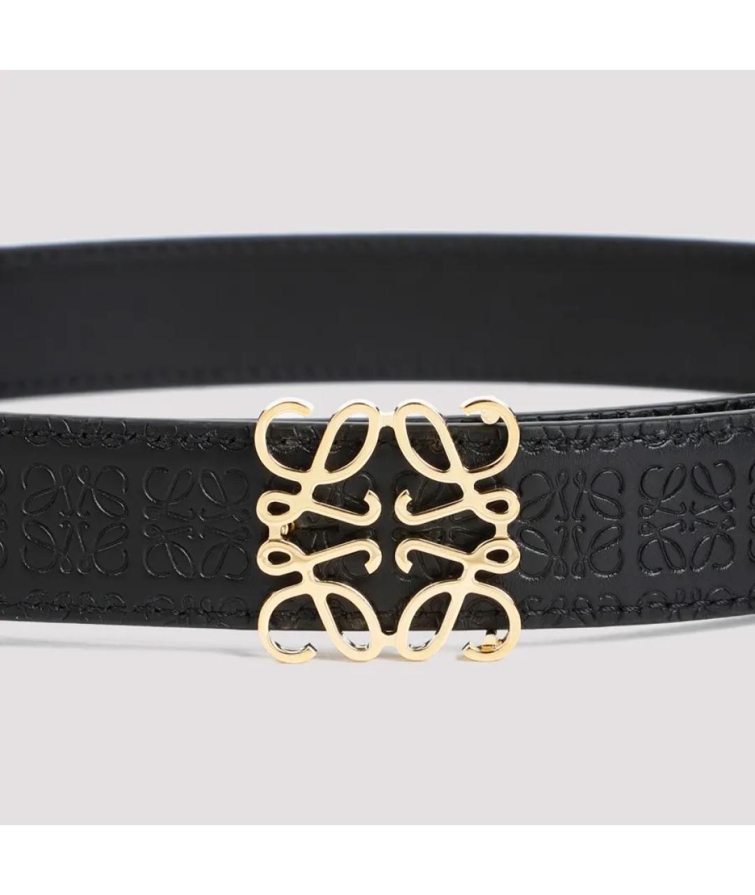 LOEWE Черный кожаный ремень, фото 2