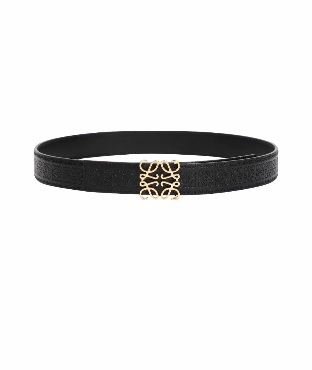 LOEWE Черный кожаный ремень, фото 1