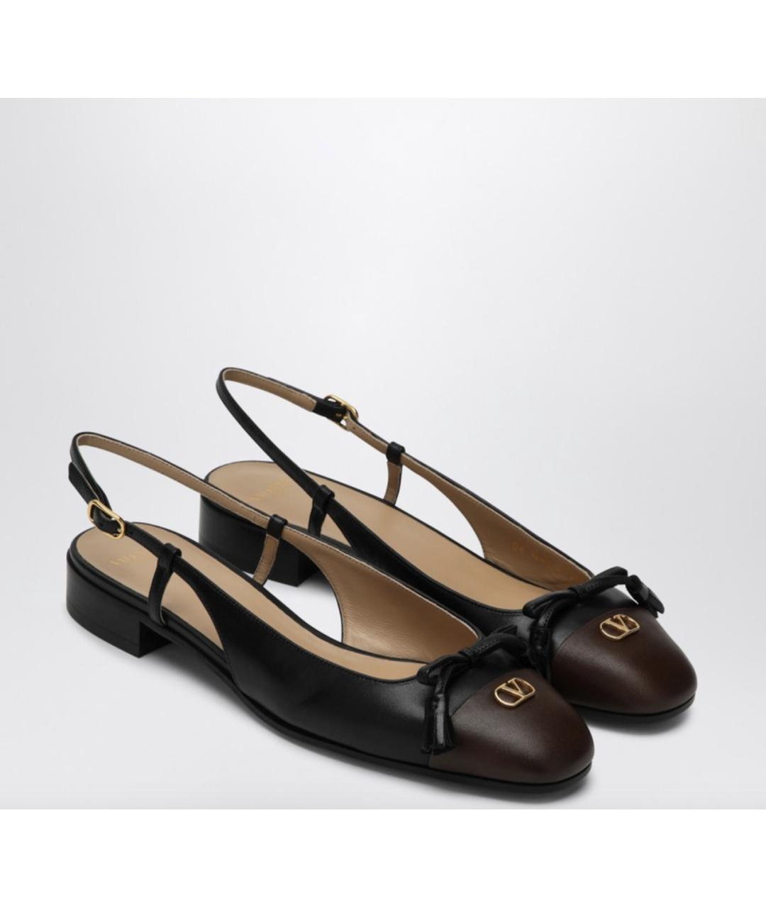 VALENTINO Черные кожаные туфли, фото 2