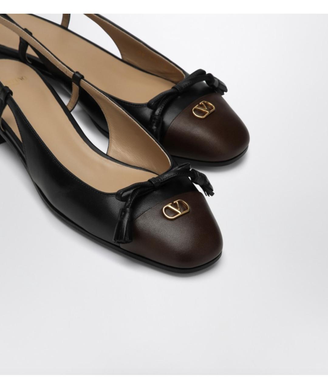 VALENTINO Черные кожаные туфли, фото 5