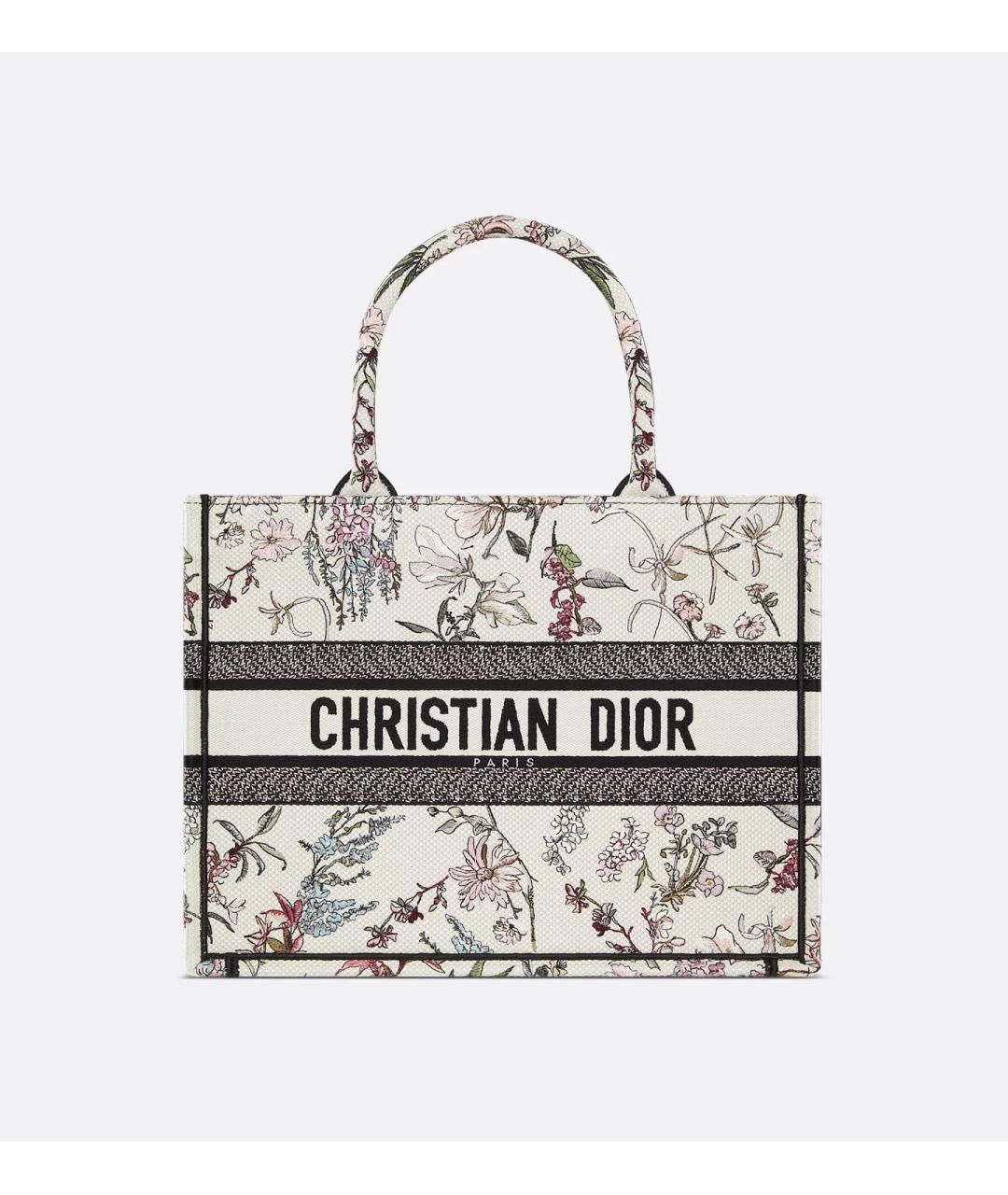 CHRISTIAN DIOR Бежевая тканевая сумка тоут, фото 8