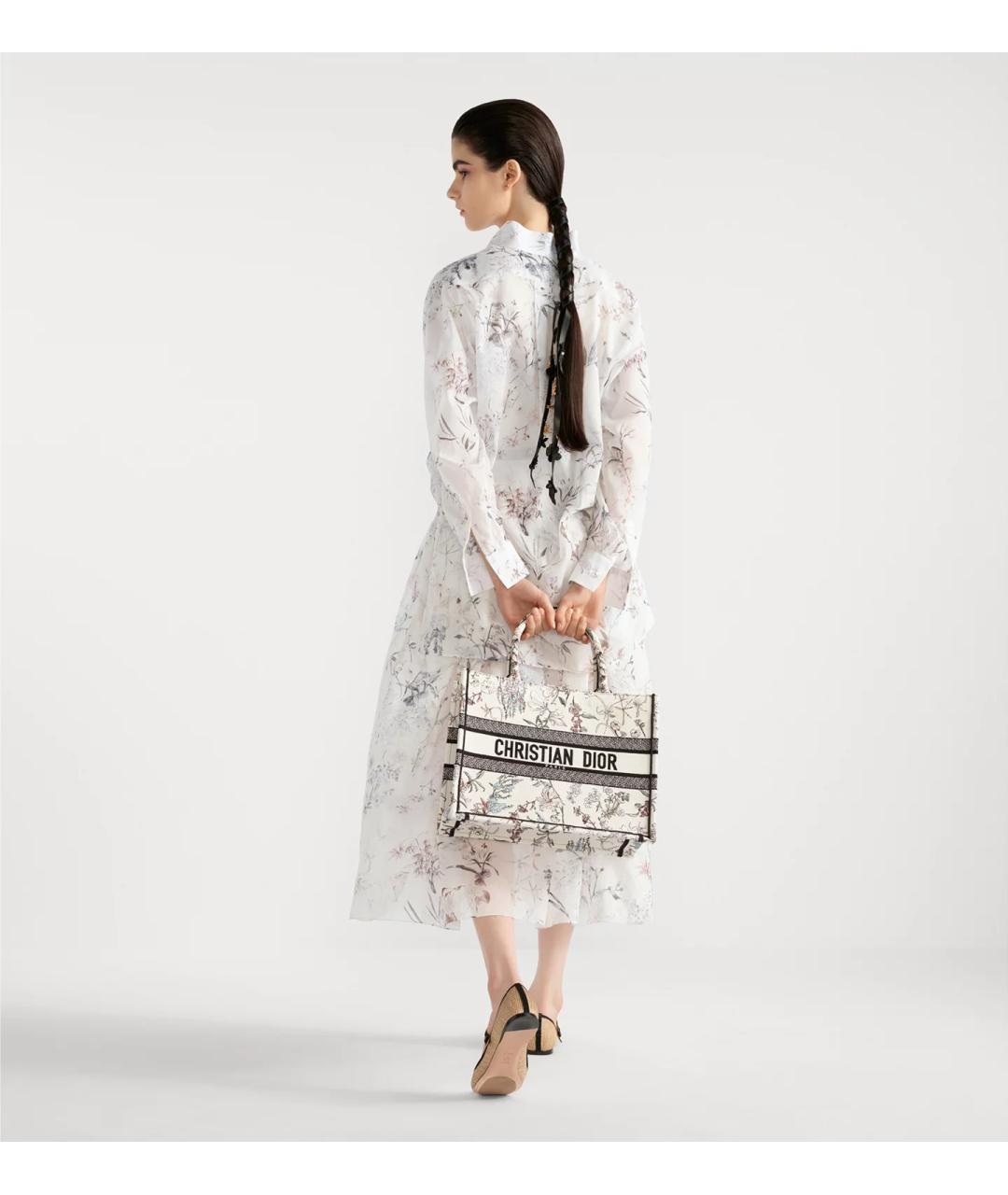 CHRISTIAN DIOR Бежевая тканевая сумка тоут, фото 7