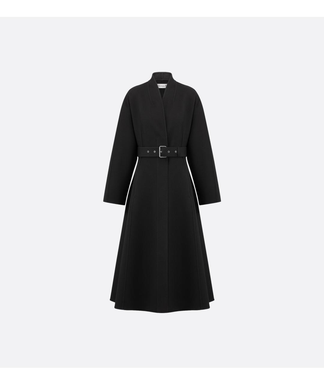 CHRISTIAN DIOR Черное шерстяное пальто, фото 4