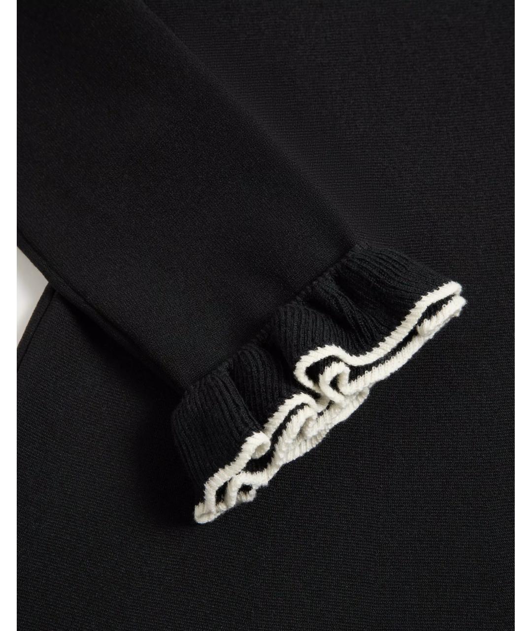 VALENTINO Черное вискозное повседневное платье, фото 3