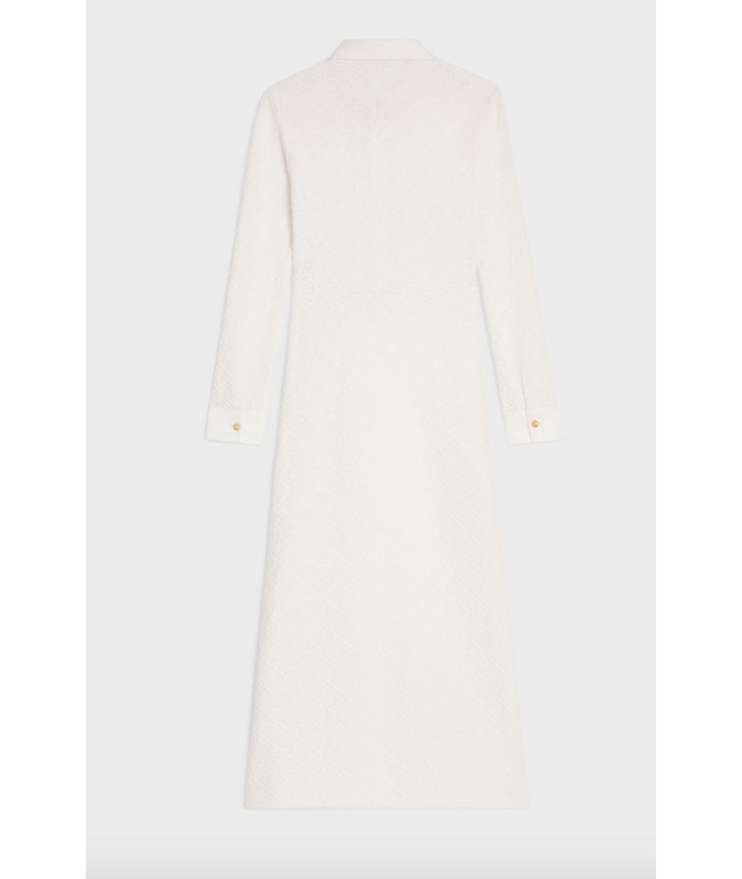 CELINE Белое хлопковое повседневное платье, фото 2