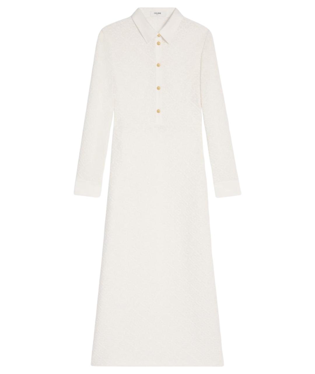 CELINE Белое хлопковое повседневное платье, фото 1