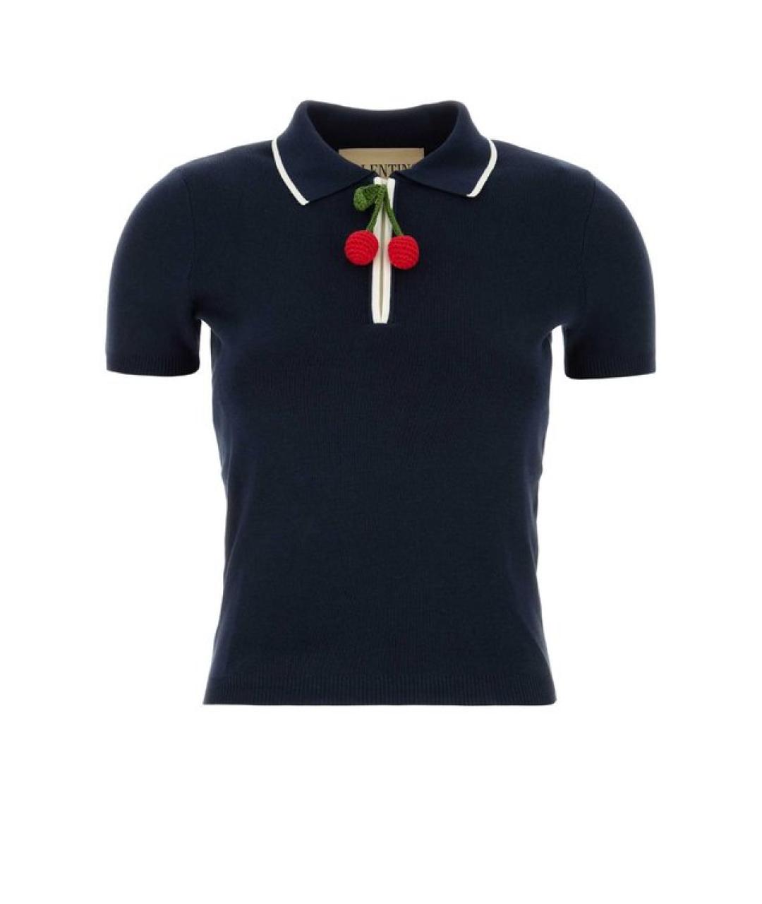 VALENTINO Темно-синий хлопковый джемпер / свитер, фото 1