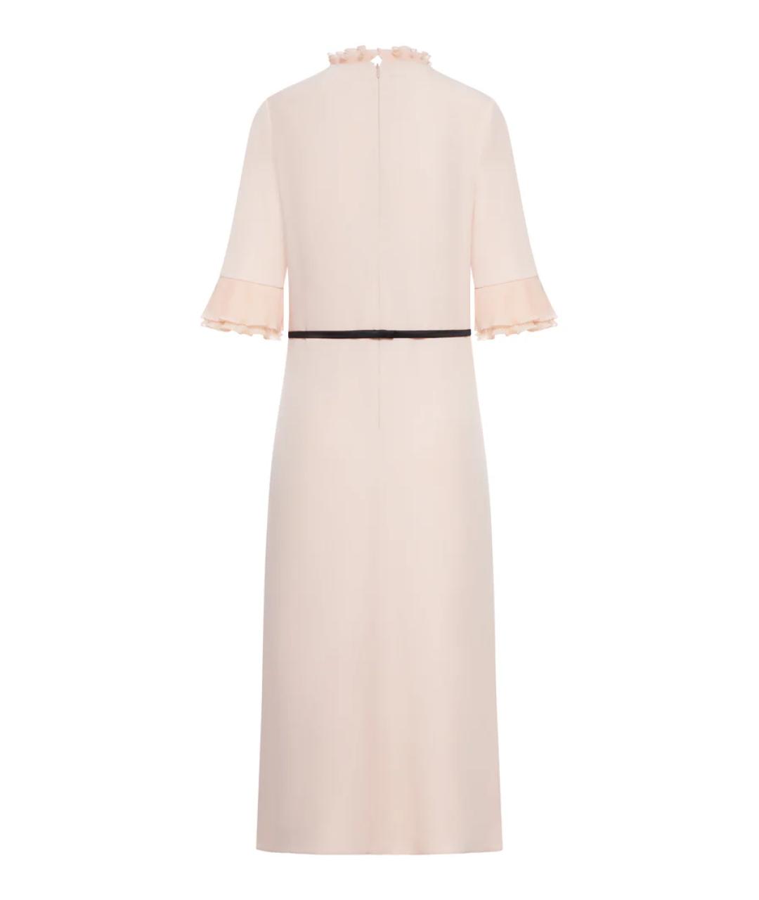 VALENTINO Розовое шелковое повседневное платье, фото 2