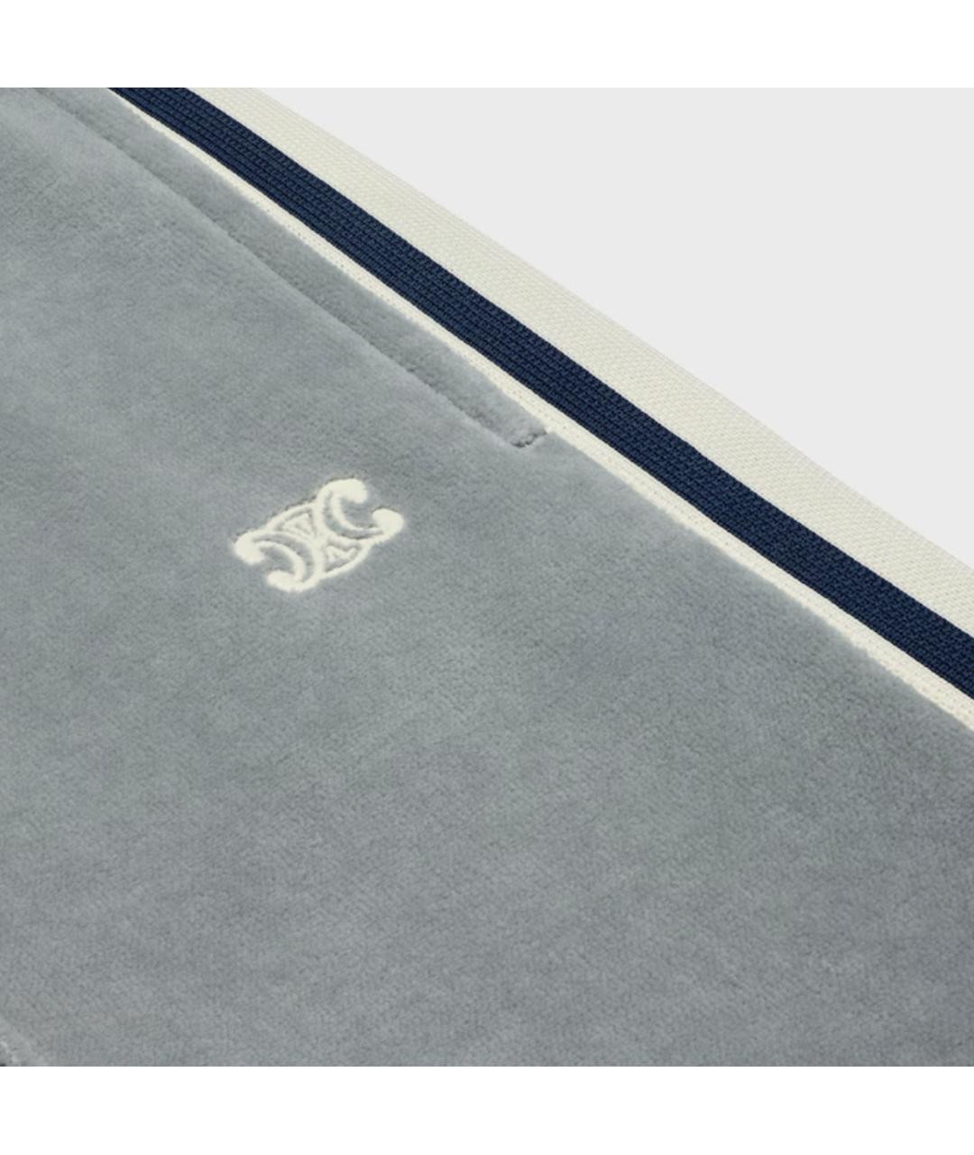 CELINE Серые прямые брюки, фото 4