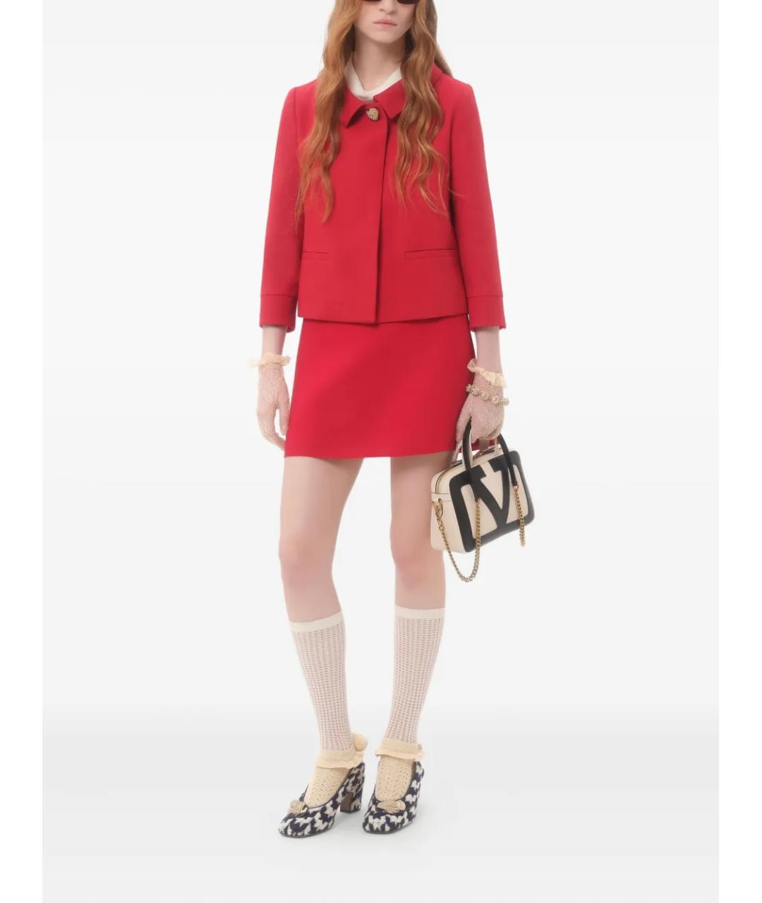 VALENTINO Красный шерстяной жакет/пиджак, фото 3