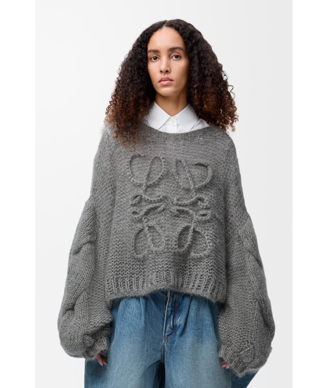 LOEWE Серый джемпер / свитер, фото 3