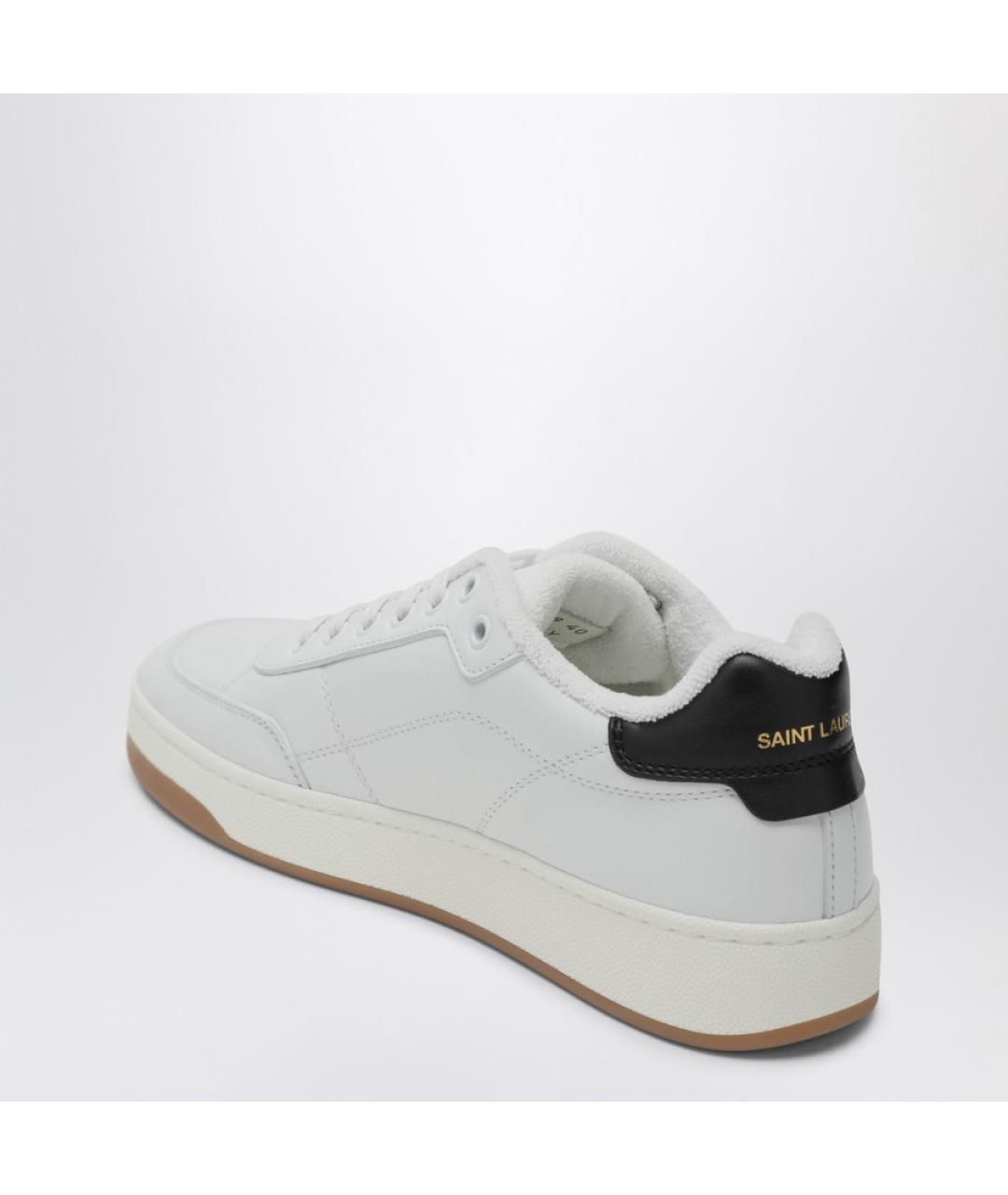 SAINT LAURENT Белые кожаные кеды, фото 4