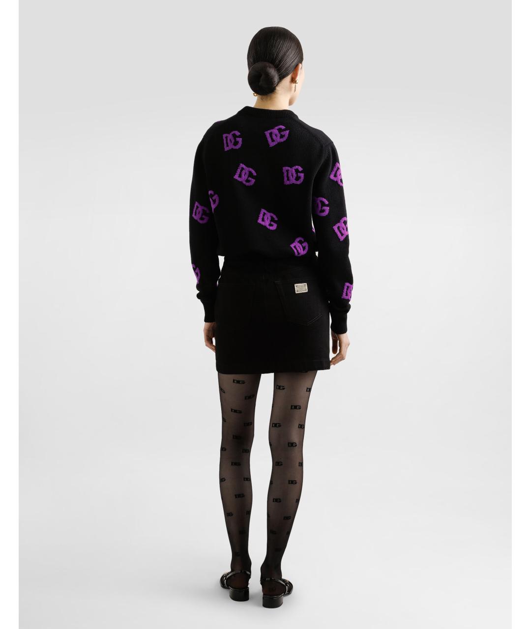 DOLCE&GABBANA Черный шерстяной джемпер / свитер, фото 3