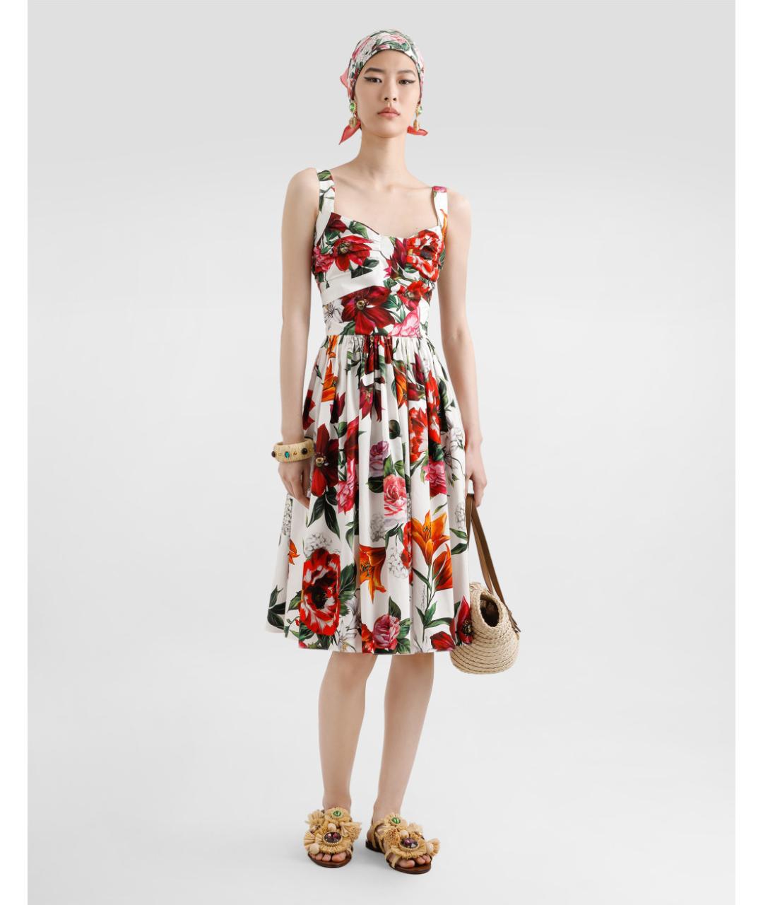 DOLCE&GABBANA Мульти хлопковый сарафан, фото 2