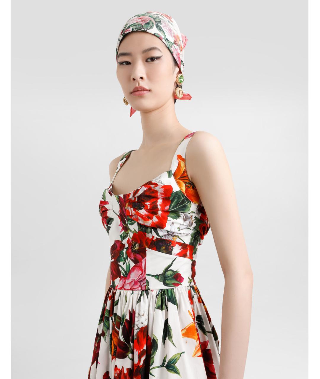 DOLCE&GABBANA Мульти хлопковый сарафан, фото 4