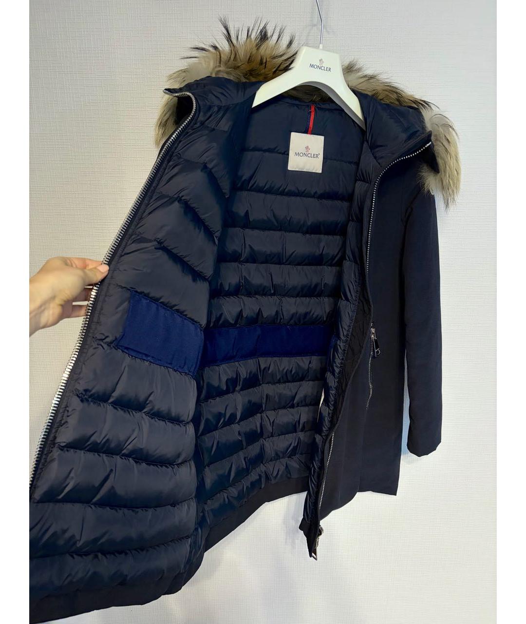 MONCLER Темно-синяя парка, фото 4