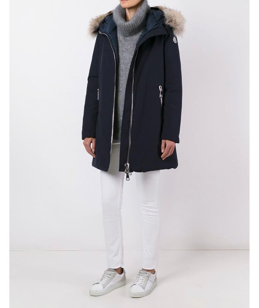 MONCLER Темно-синяя парка, фото 6