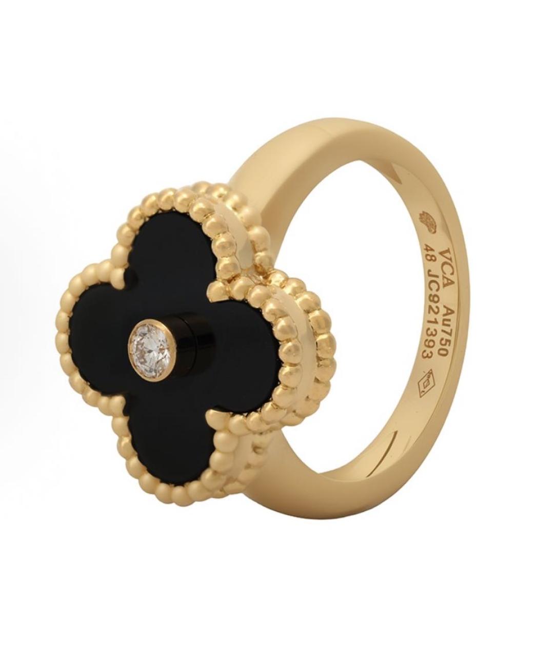 VAN CLEEF & ARPELS Черное кольцо из желтого золота, фото 1