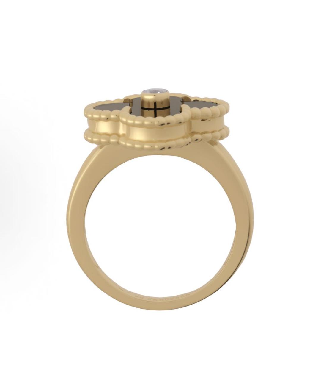 VAN CLEEF & ARPELS Черное кольцо из желтого золота, фото 2