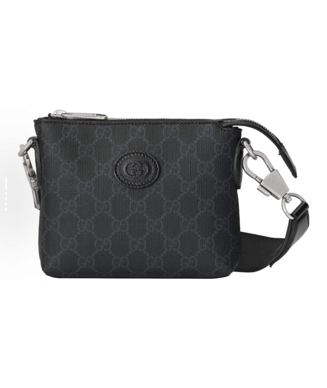 GUCCI Черная кожаная сумка тоут, фото 1